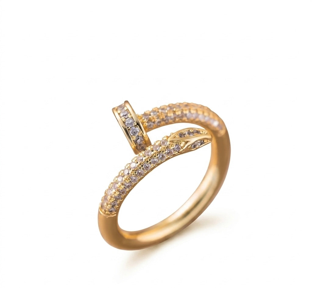 Anello Zirconi Dorato