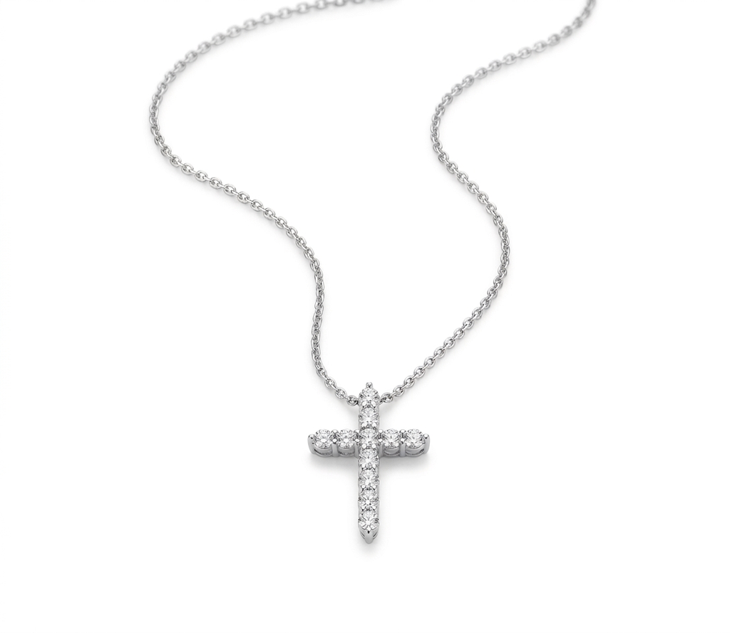 Collana a croce di diamanti